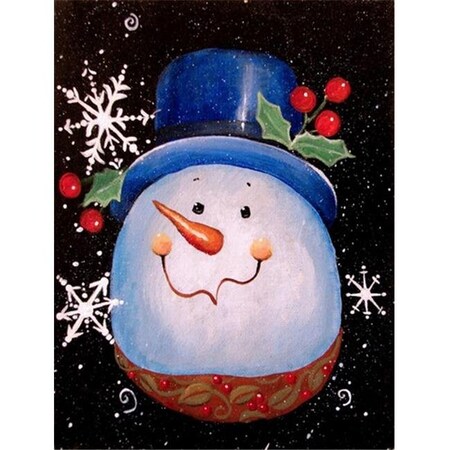 Carolines Treasures Carolines Treasures PJC1023CHF Top Hat Greetings Snowman Flag Canvas House Size PJC1023CHF